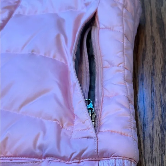 The North Face Pink Down Puffer Vest with Faux Fur Trim - Picture 5 of 12